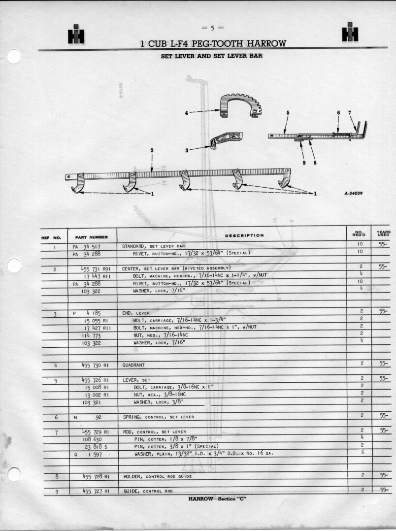 Cub LF4 PegTooth Harrow